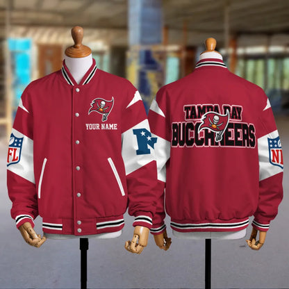 [SPECIAL OFFER] NEW CUSTOMIZED NFL10 TBB TAMPA BAY BUCCANEERS SATIN VARSITY & BASEBALL JACKET