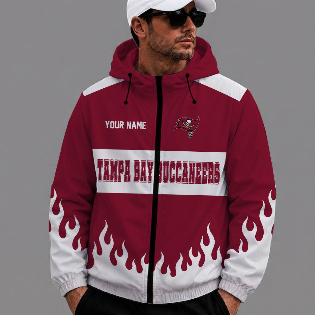 [SPECIAL OFFER] NEW CUSTOMIZED NFL10 TBB TAMPA BAY BUCCANEERS WINDBREAKER JACKET