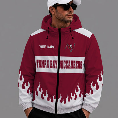 [SPECIAL OFFER] NEW CUSTOMIZED NFL10 TBB TAMPA BAY BUCCANEERS WINDBREAKER JACKET