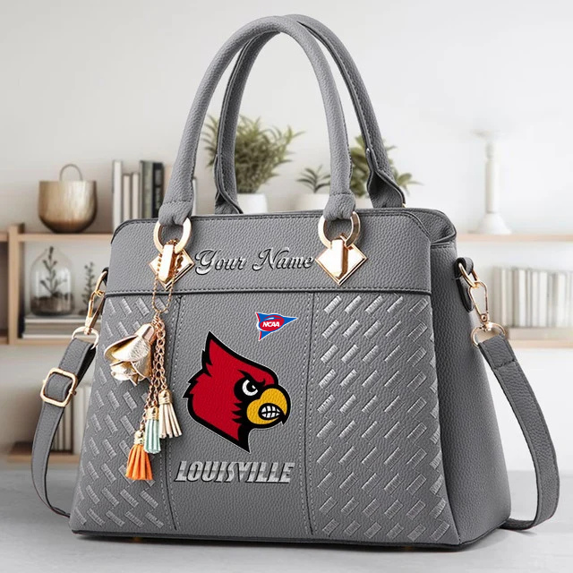 LIMITED EDITION - NEW CUSTOMIZED FBS NCAA10 ULC UL CARDINALS ZIP HANDBAG MULTICOLOR