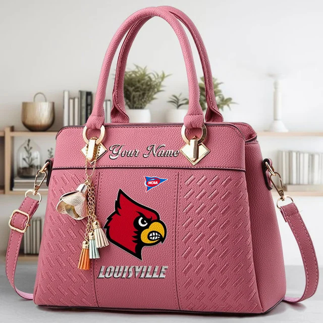 LIMITED EDITION - NEW CUSTOMIZED FBS NCAA10 ULC UL CARDINALS ZIP HANDBAG MULTICOLOR