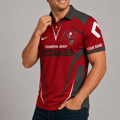 [SPECIAL OFFER] NEW CUSTOMIZED NFL10 TBB TAMPA BAY BUCCANEERS POLO SHIRT