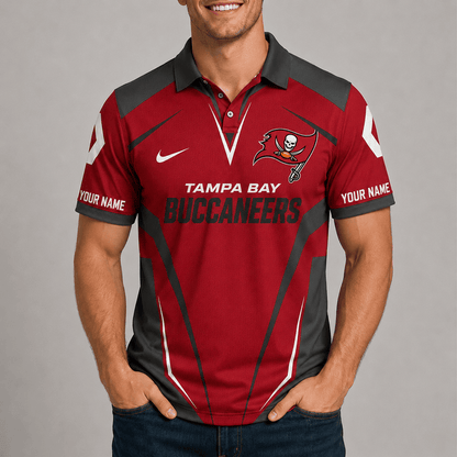 [SPECIAL OFFER] NEW CUSTOMIZED NFL10 TBB TAMPA BAY BUCCANEERS POLO SHIRT