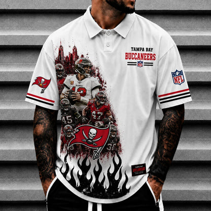 [SPECIAL OFFER] NEW CUSTOMIZED NFL10 TBB TAMPA BAY BUCCANEERS POLO SHIRT