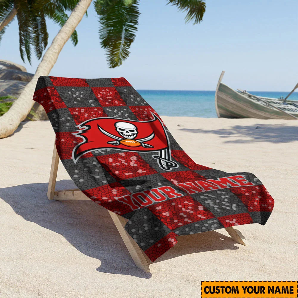 [SPECIAL OFFER] NEW CUSTOMIZED NFL10 TBB TAMPA BAY BUCCANEERS BEACH TOWEL