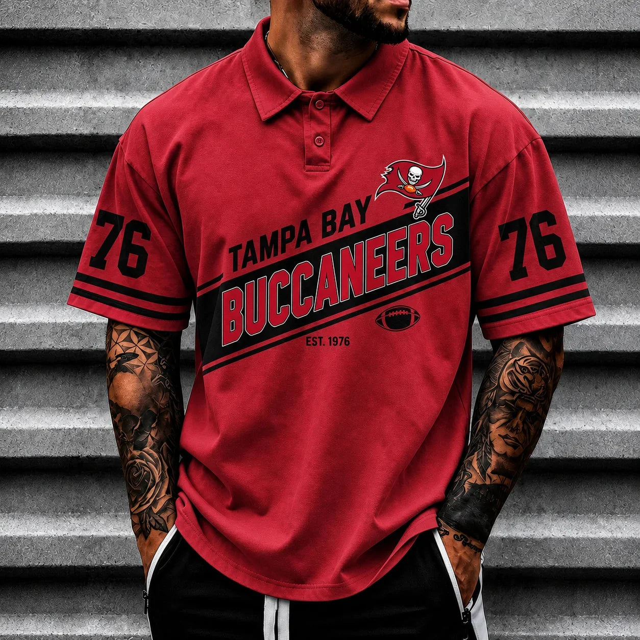 [SPECIAL OFFER] NEW CUSTOMIZED NFL10 TBB TAMPA BAY BUCCANEERS POLO SHIRT