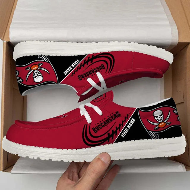 [SPECIAL OFFER] NEW CUSTOMIZED NFL10 TBB TAMPA BAY BUCCANEERS LOAFER SHOES