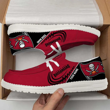 [SPECIAL OFFER] NEW CUSTOMIZED NFL10 TBB TAMPA BAY BUCCANEERS LOAFER SHOES