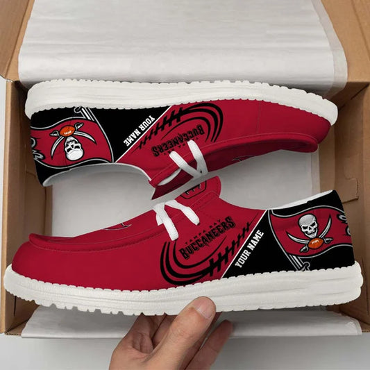 [SPECIAL OFFER] NEW CUSTOMIZED NFL10 TBB TAMPA BAY BUCCANEERS LOAFER SHOES