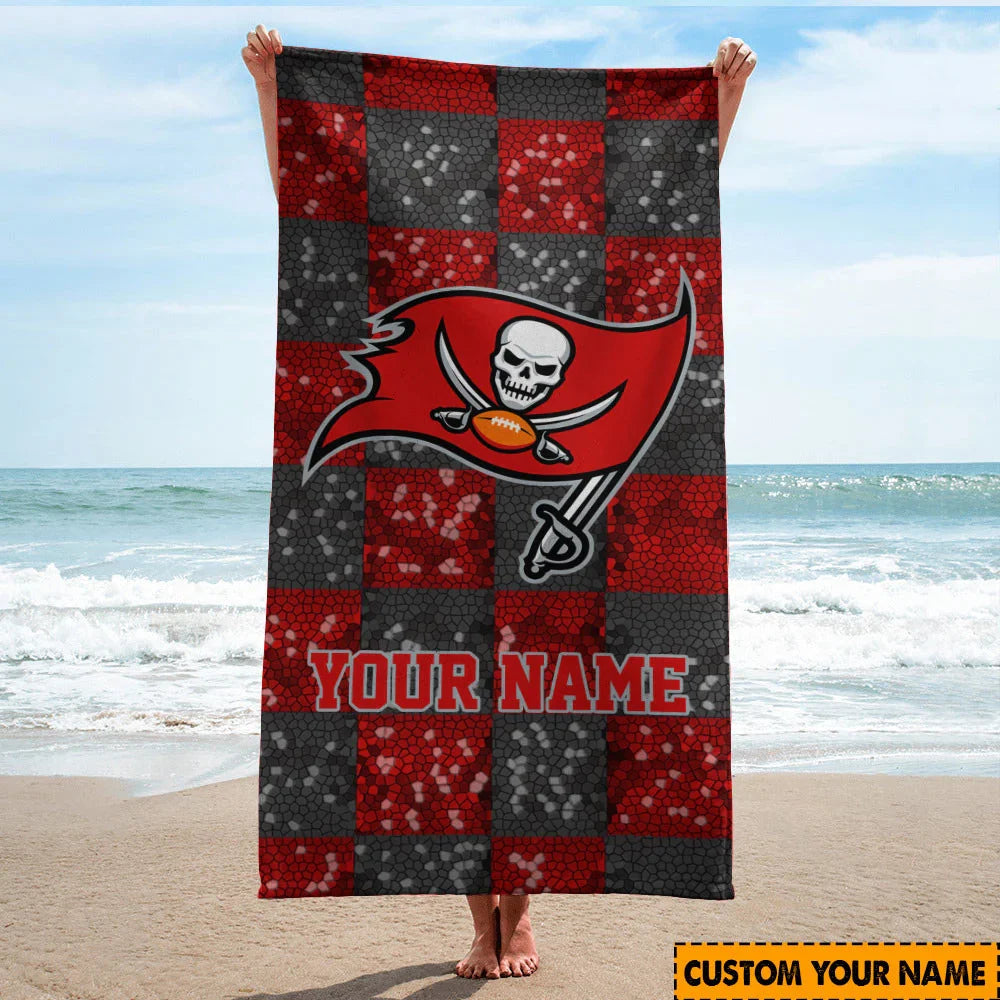 [SPECIAL OFFER] NEW CUSTOMIZED NFL10 TBB TAMPA BAY BUCCANEERS BEACH TOWEL
