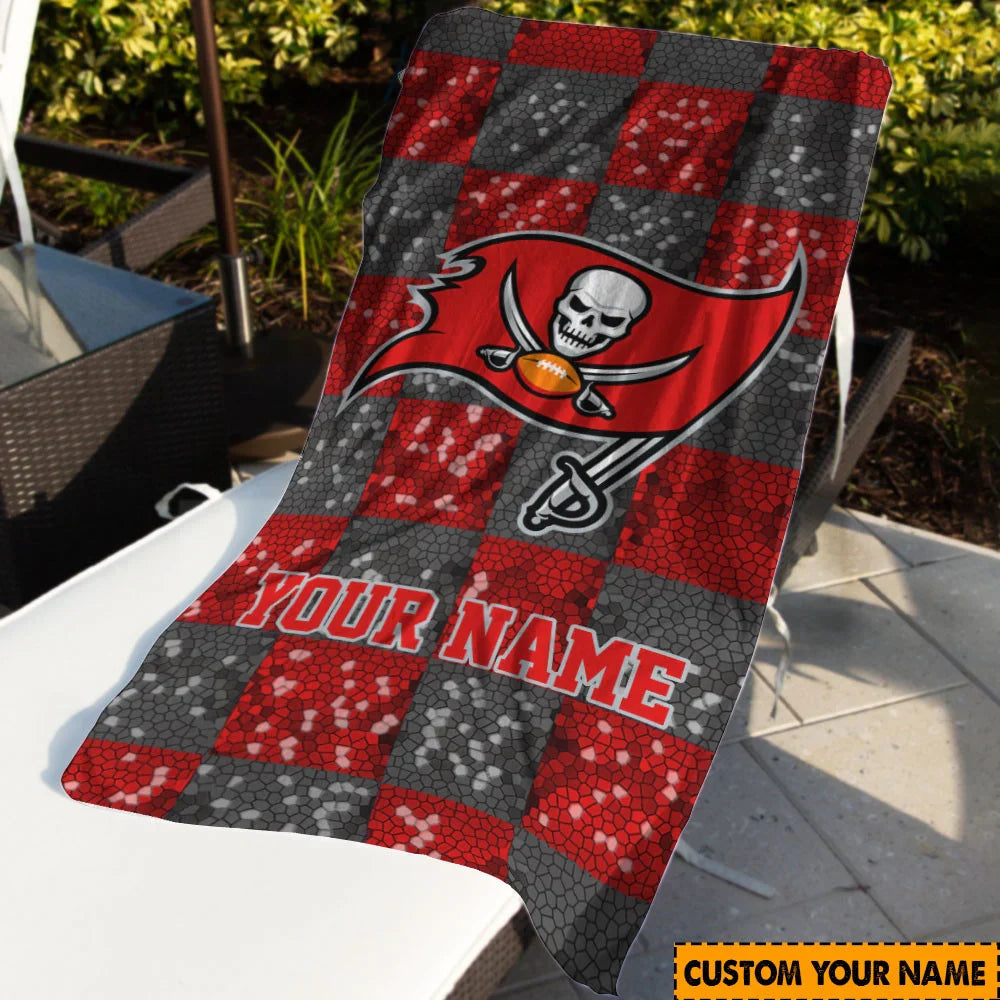[SPECIAL OFFER] NEW CUSTOMIZED NFL10 TBB TAMPA BAY BUCCANEERS BEACH TOWEL