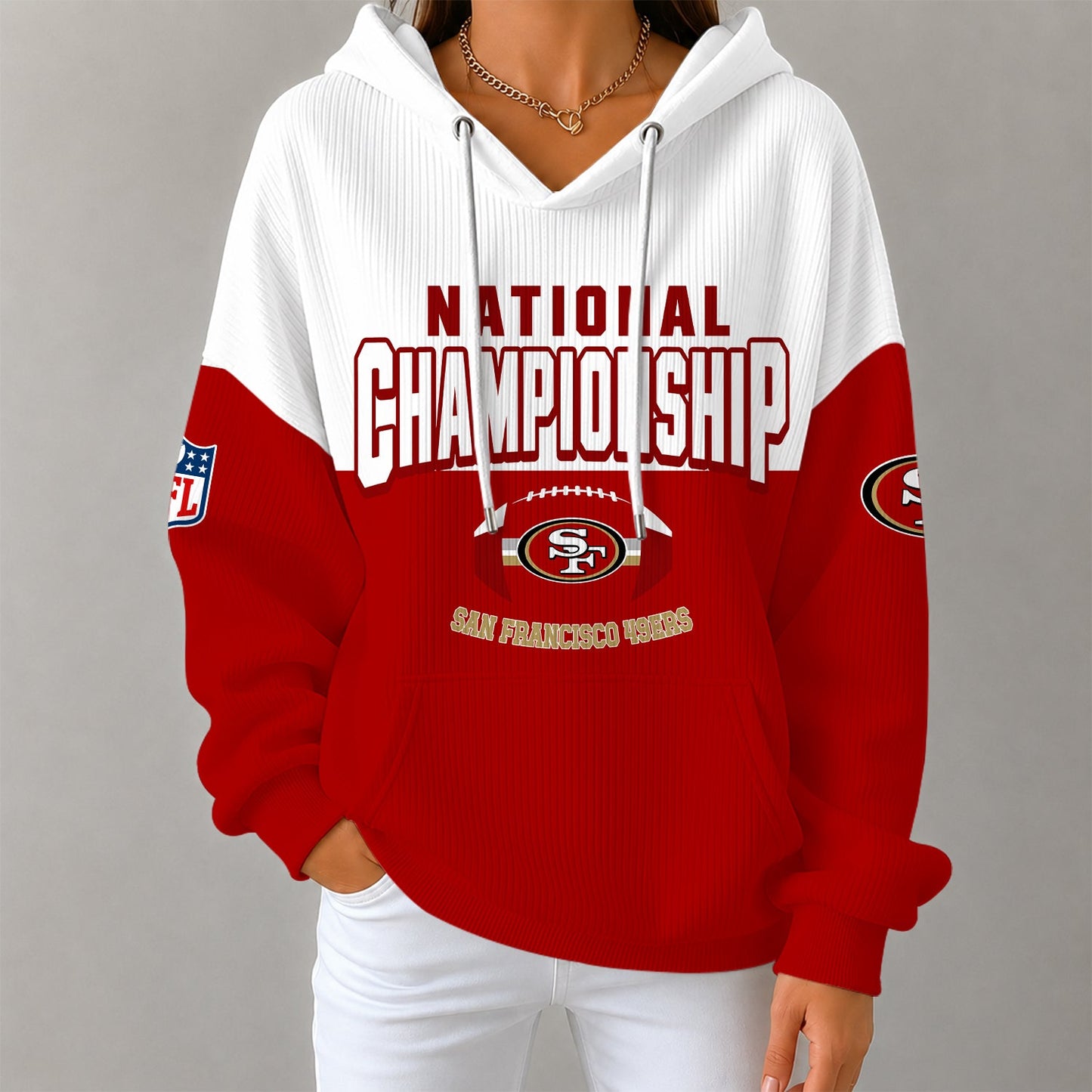 [SPECIAL OFFER] NEW CUSTOMIZED NFL11 SF49 SAN FRANCISCO 49ERS RIBBED HOODIE & SWEATSHIRT