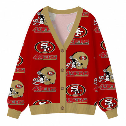 [SPECIAL OFFER] NEW CUSTOMIZED NFL11 SF49 SAN FRANCISCO 49ERS CARDIGAN