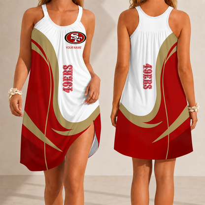 [SPECIAL OFFER] NEW CUSTOMIZED NFL11 SF49 SAN FRANCISCO 49ERS CAMISOLE DRESS