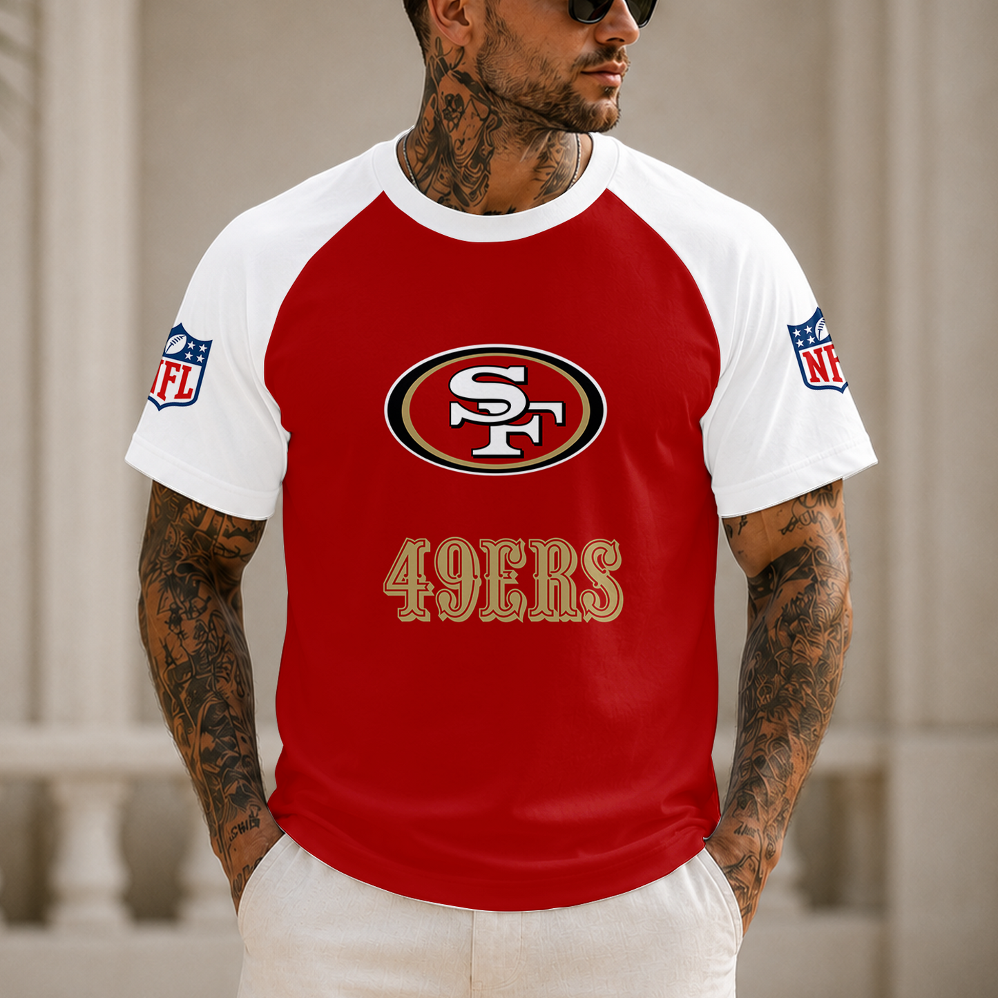 [SPECIAL OFFER] NEW CUSTOMIZED NFL11 SF49 SAN FRANCISCO 49ERS RAGLAN TEE