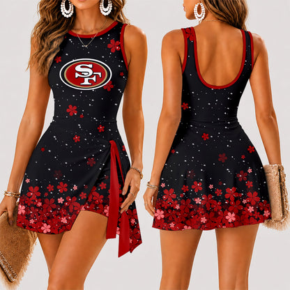 [SPECIAL OFFER] NEW CUSTOMIZED NFL11 SF49 SAN FRANCISCO 49ERS WOMEN'S SUMMER SKORT DRESS