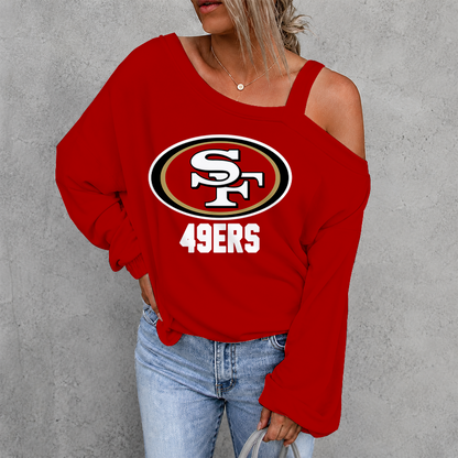 [SPECIAL OFFER] NEW CUSTOMIZED NFL11 SF49 SAN FRANCISCO 49ERS DROP SHOULDER SWEATSHIRT