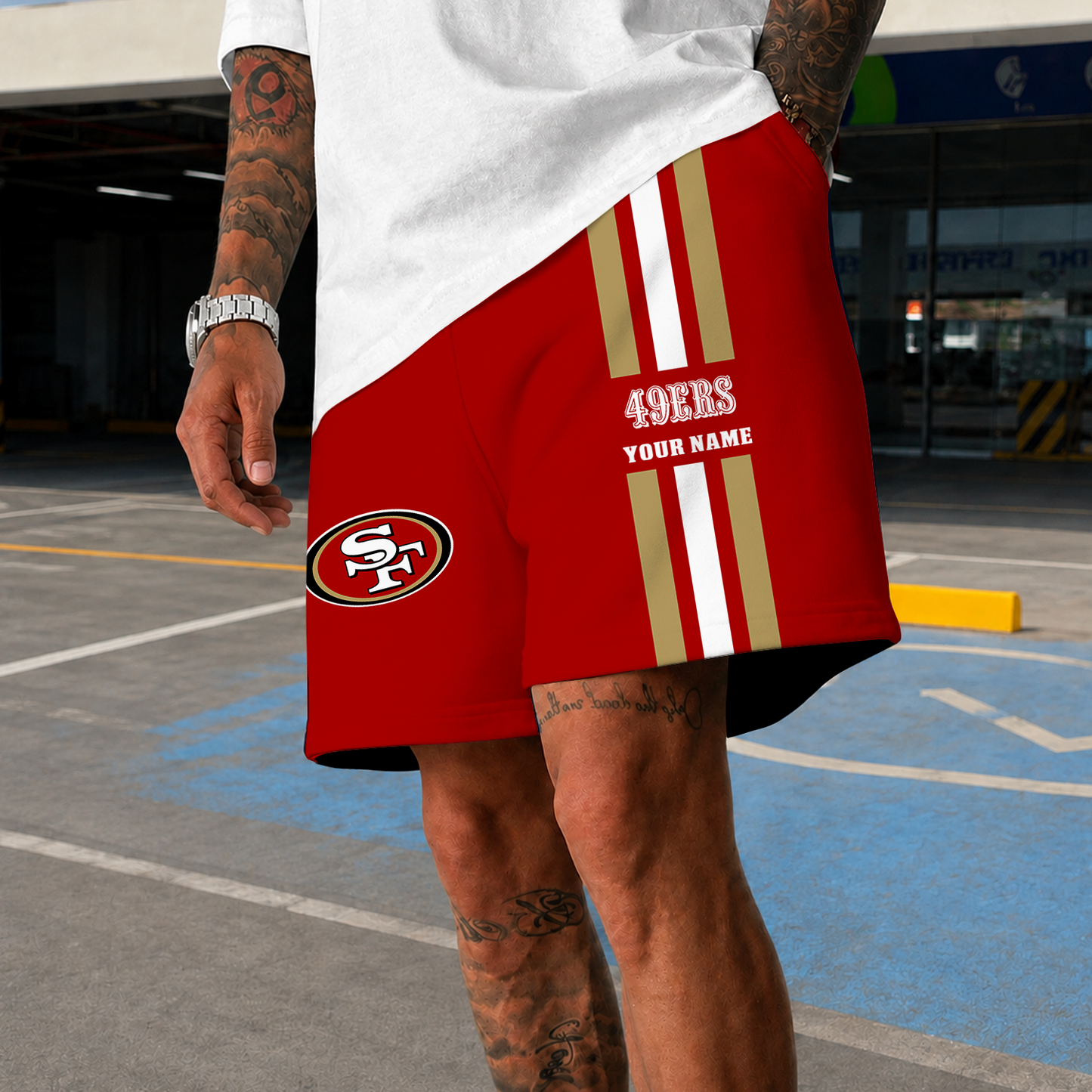 [SPECIAL OFFER] NEW CUSTOMIZED NFL11 SF49 SAN FRANCISCO 49ERS SHORT PANTS
