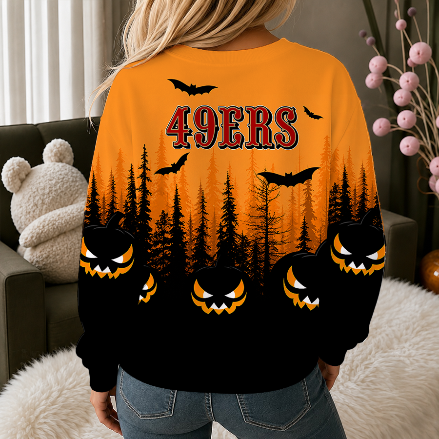 [SPECIAL OFFER] NEW CUSTOMIZED NFL11 SF49 SAN FRANCISCO 49ERS UNISEX HALLOWEEN SWEATSHIRT
