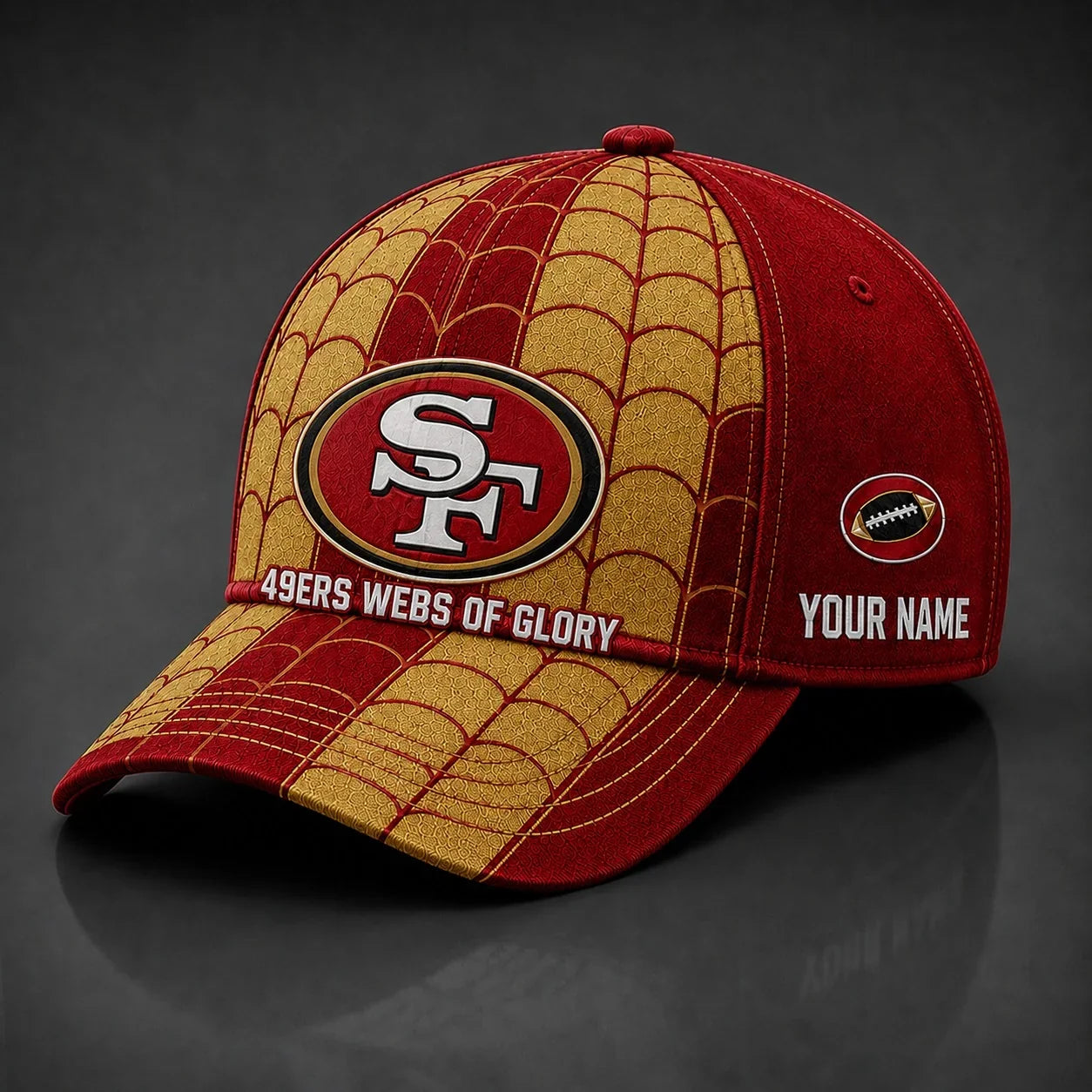 [SPECIAL OFFER] NEW CUSTOMIZED NFL11 SF49 SAN FRANCISCO 49ERS x SPIDER CLASSIC CAP