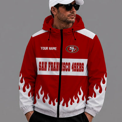 [SPECIAL OFFER] NEW CUSTOMIZED NFL11 SF49 SAN FRANCISCO 49ERS WINDBREAKER JACKET