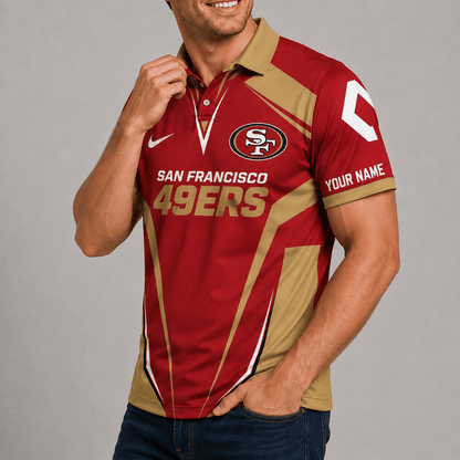 [SPECIAL OFFER] NEW CUSTOMIZED NFL11 SF49 SAN FRANCISCO 49ERS POLO SHIRT