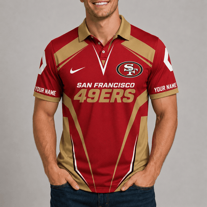 [SPECIAL OFFER] NEW CUSTOMIZED NFL11 SF49 SAN FRANCISCO 49ERS POLO SHIRT
