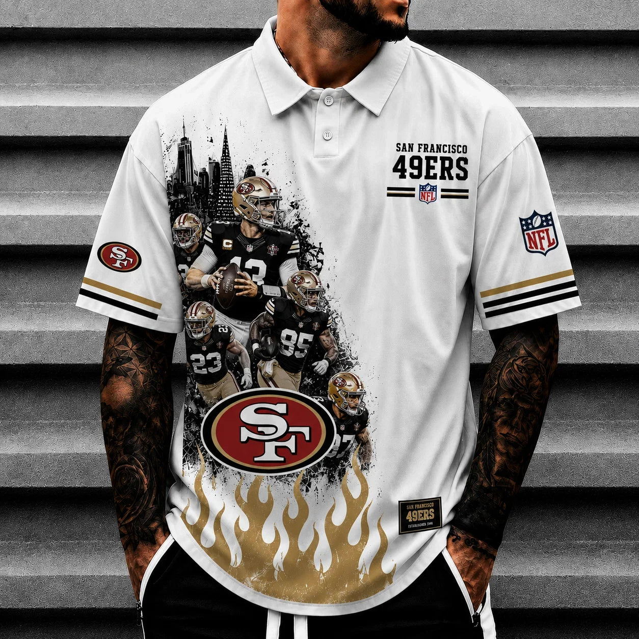 [SPECIAL OFFER] NEW CUSTOMIZED NFL11 SF49 SAN FRANCISCO 49ERS POLO SHIRT