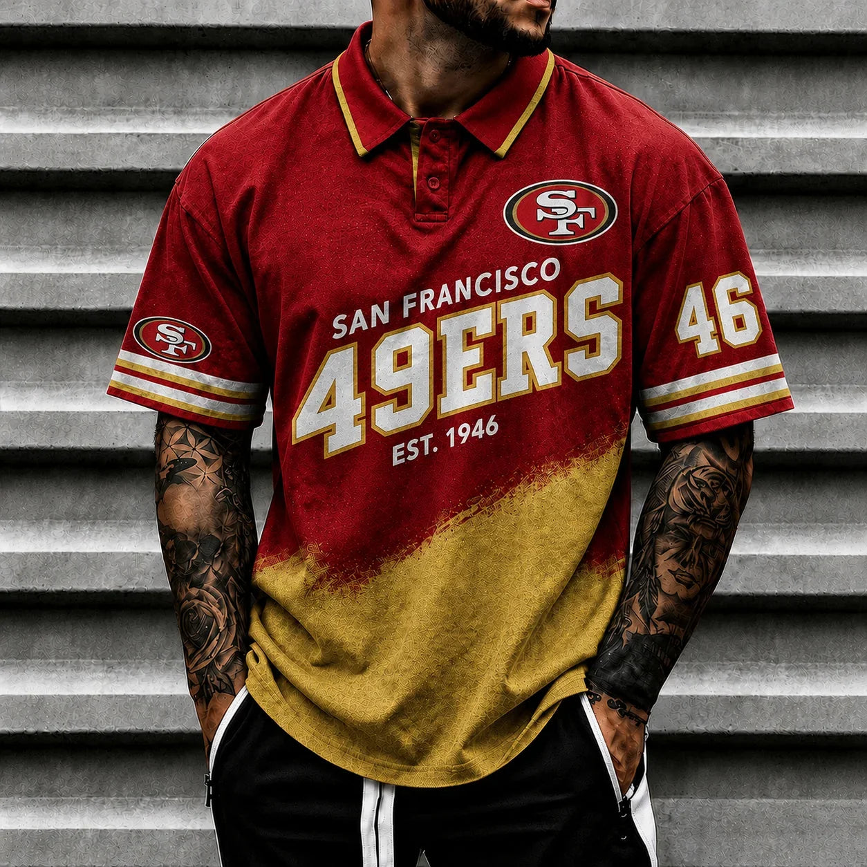 [SPECIAL OFFER] NEW CUSTOMIZED NFL11 SF49 SAN FRANCISCO 49ERS POLO SHIRT