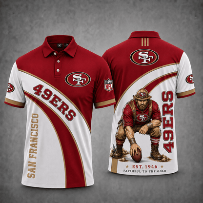 [SPECIAL OFFER] NEW CUSTOMIZED NFL11 SF49 SAN FRANCISCO 49ERS POLO SHIRT