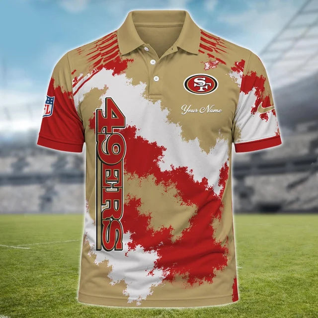 [SPECIAL OFFER] NEW CUSTOMIZED NFL11 SF49 SAN FRANCISCO 49ERS MULTICOLOR POLO SHIRT