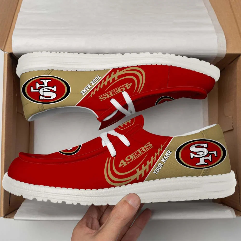 [SPECIAL OFFER] NEW CUSTOMIZED NFL11 SF49 SAN FRANCISCO 49ERS LOAFER SHOES