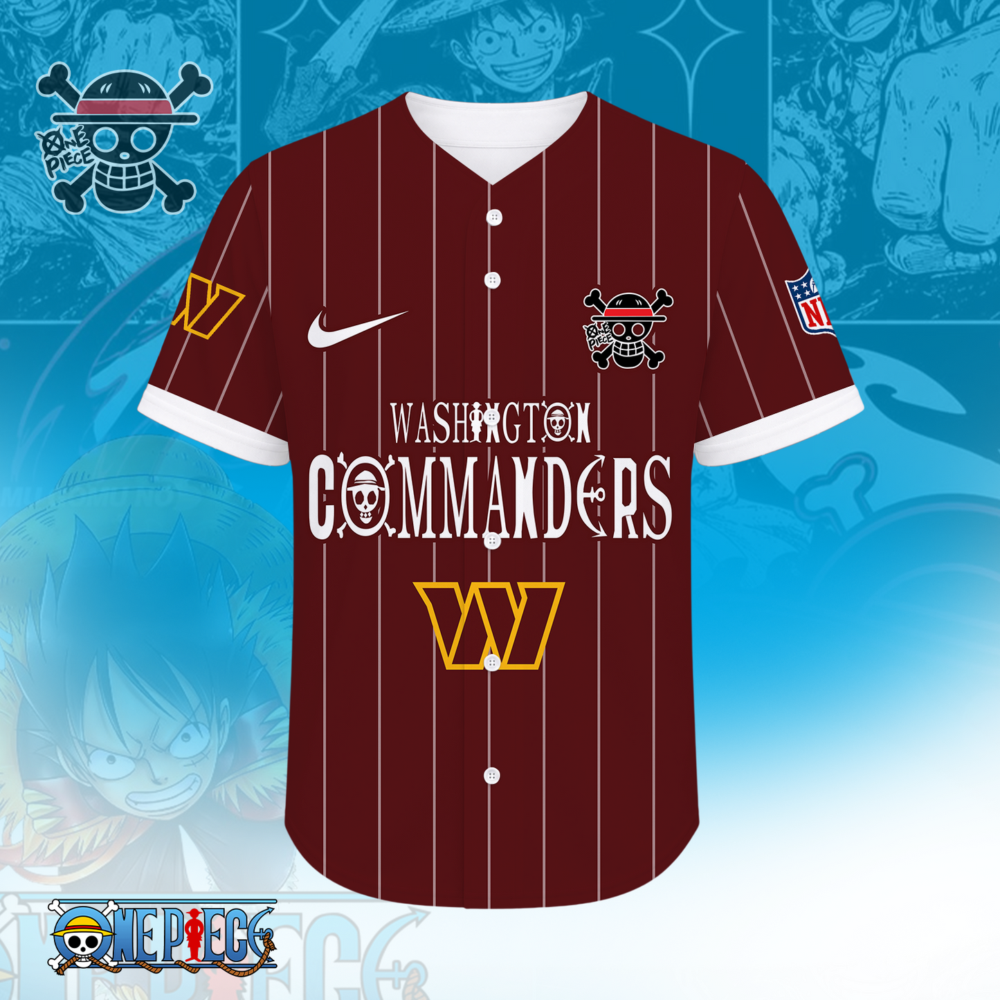 [SPECIAL OFFER] NEW CUSTOMIZED NFL12 WTC WASHINGTON COMMANDERS BASEBALL JERSEY