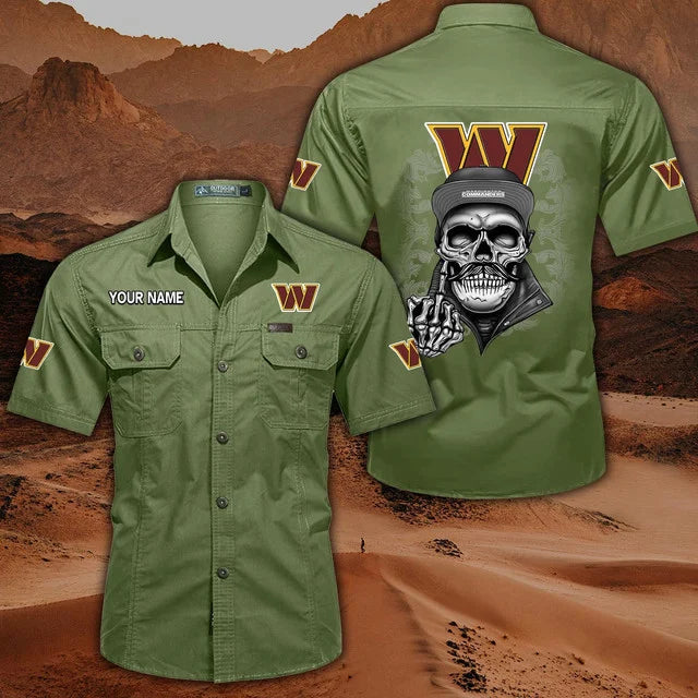 [SPECIAL OFFER] NEW CUSTOMIZED NFL12 WTC WASHINGTON COMMANDERS MUTICOLOR MEN'S CARGO SHIRT