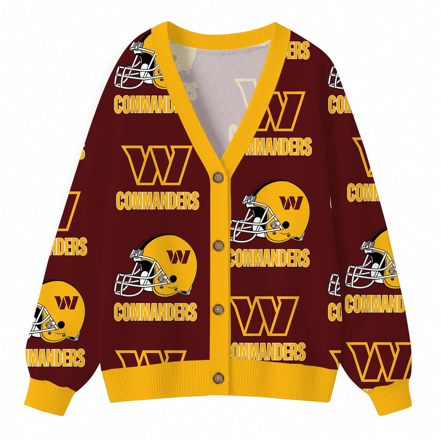 [SPECIAL OFFER] NEW CUSTOMIZED NFL12 WTC WASHINGTON COMMANDERS CARDIGAN
