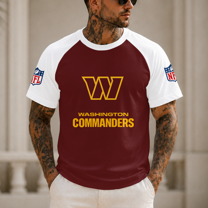 [SPECIAL OFFER] NEW CUSTOMIZED NFL12 WTC WASHINGTON COMMANDERS RAGLAN TEE