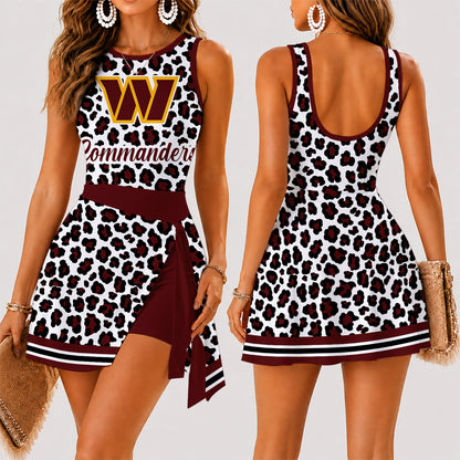 [SPECIAL OFFER] NEW CUSTOMIZED NFL12 WTC WASHINGTON COMMANDERS WOMEN'S SUMMER SKORT DRESS