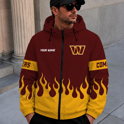 [SPECIAL OFFER] NEW CUSTOMIZED NFL12 WTC WASHINGTON COMMANDERS WINDBREAKER JACKET