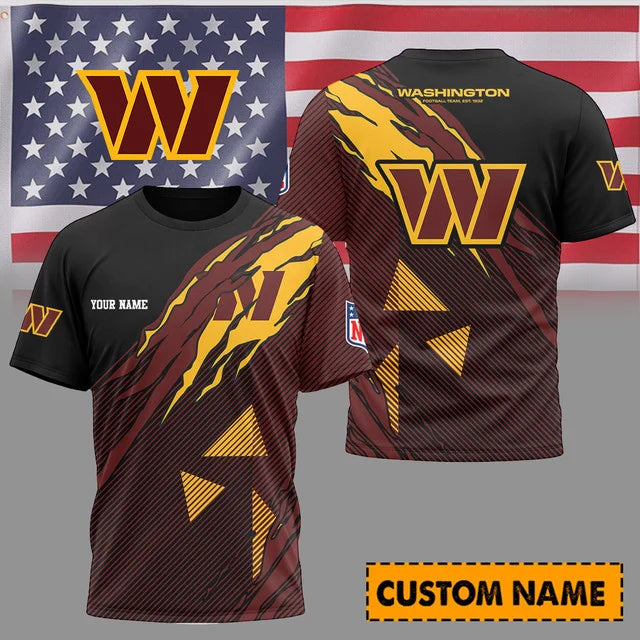 [SPECIAL OFFER] NEW CUSTOMIZED NFL12 WTC WASHINGTON COMMANDERS UNISEX T-SHIRT & POLO