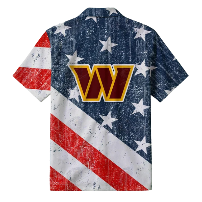 [SPECIAL OFFER] NEW CUSTOMIZED NFL12 WTC WASHINGTON COMMANDERS PATRIOTIC 250 USA HAWAIIAN SHIRT