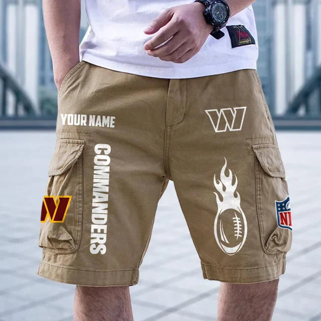 [SPECIAL OFFER] NEW CUSTOMIZED NFL12 WTC WASHINGTON COMMANDERS CARGO SHORTS