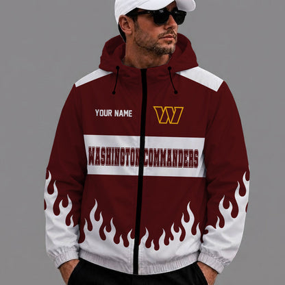 [SPECIAL OFFER] NEW CUSTOMIZED NFL12 WTC WASHINGTON COMMANDERS WINDBREAKER JACKET