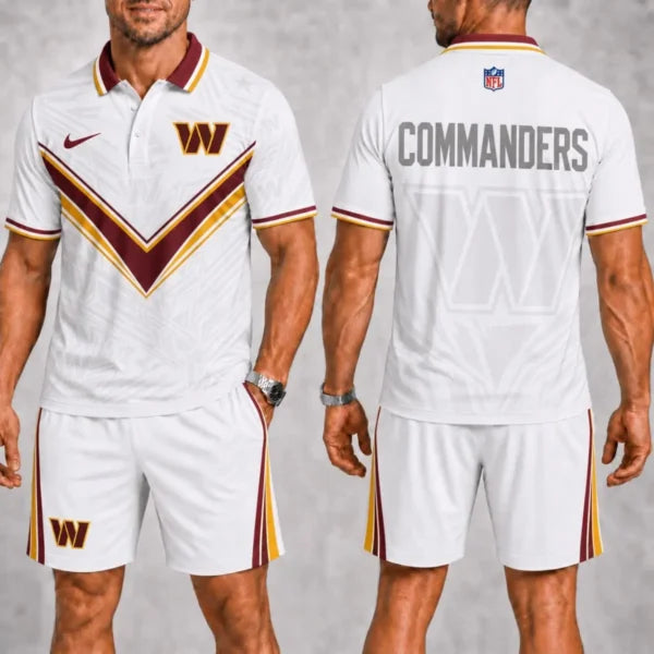 [SPECIAL OFFER] NEW CUSTOMIZED NFL12 WTC WASHINGTON COMMANDERS POLO SHIRT & SHORT PANTS