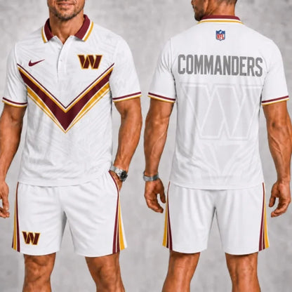 [SPECIAL OFFER] NEW CUSTOMIZED NFL12 WTC WASHINGTON COMMANDERS POLO SHIRT & SHORT PANTS