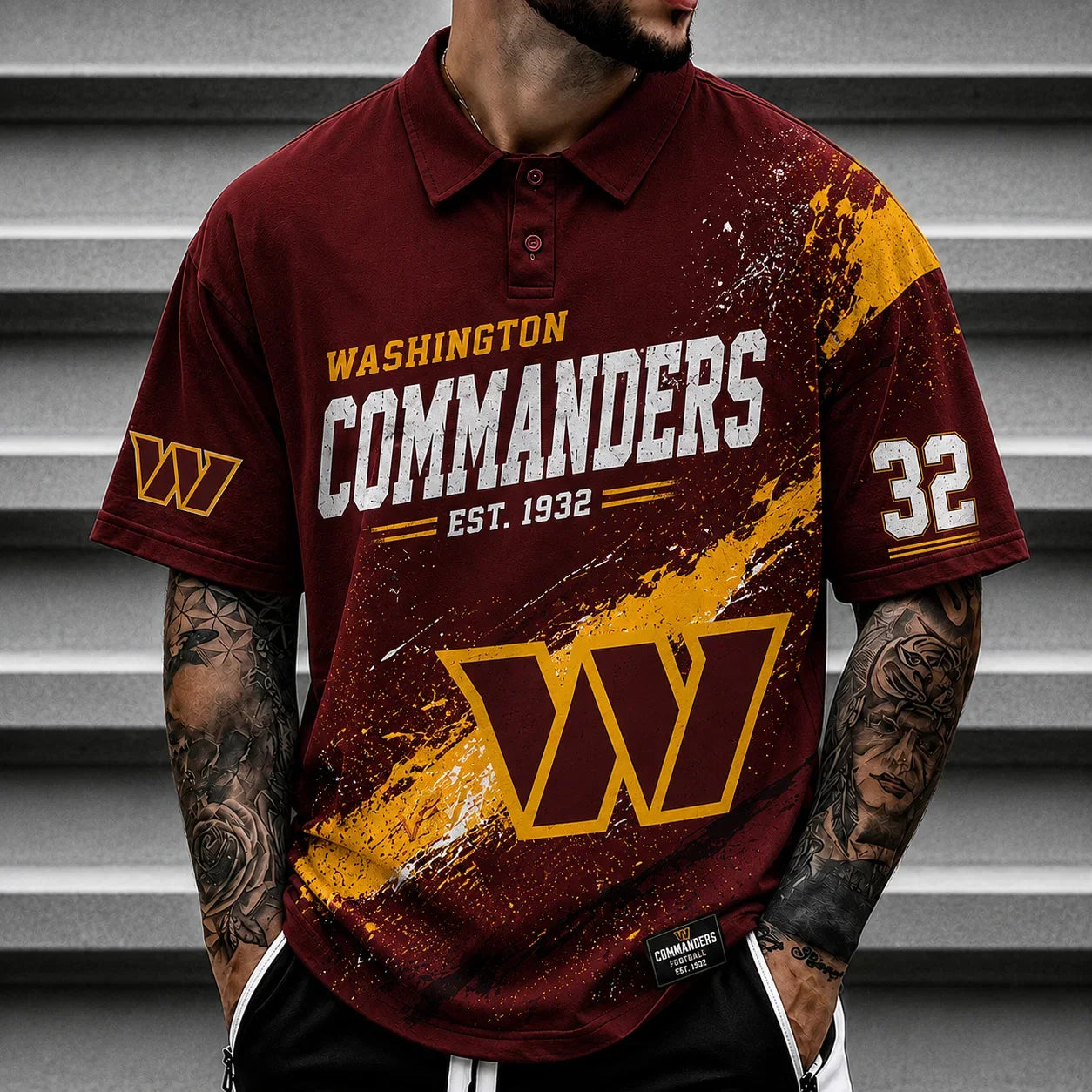 [SPECIAL OFFER] NEW CUSTOMIZED NFL12 WTC WASHINGTON COMMANDERS POLO SHIRT