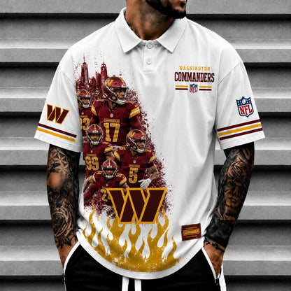[SPECIAL OFFER] NEW CUSTOMIZED NFL12 WTC WASHINGTON COMMANDERS POLO SHIRT