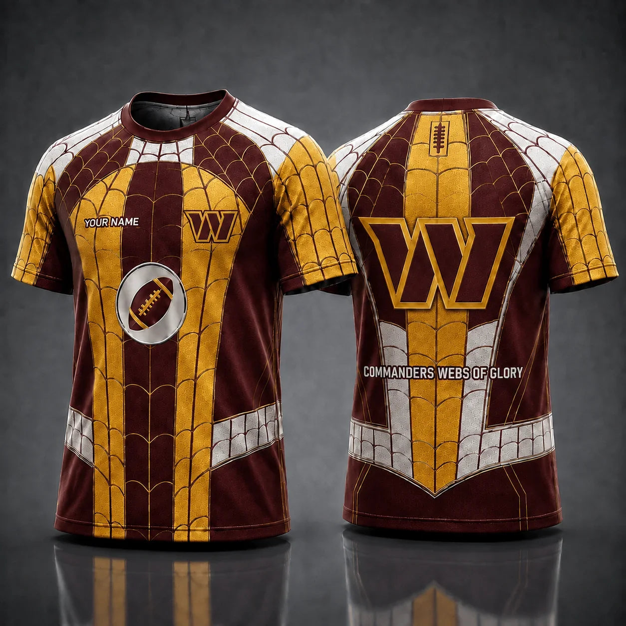 [SPECIAL OFFER] NEW CUSTOMIZED NFL12 WTC WASHINGTON COMMANDERS x SPIDER T-SHIRT, HOODIE & ZIP HOODIE