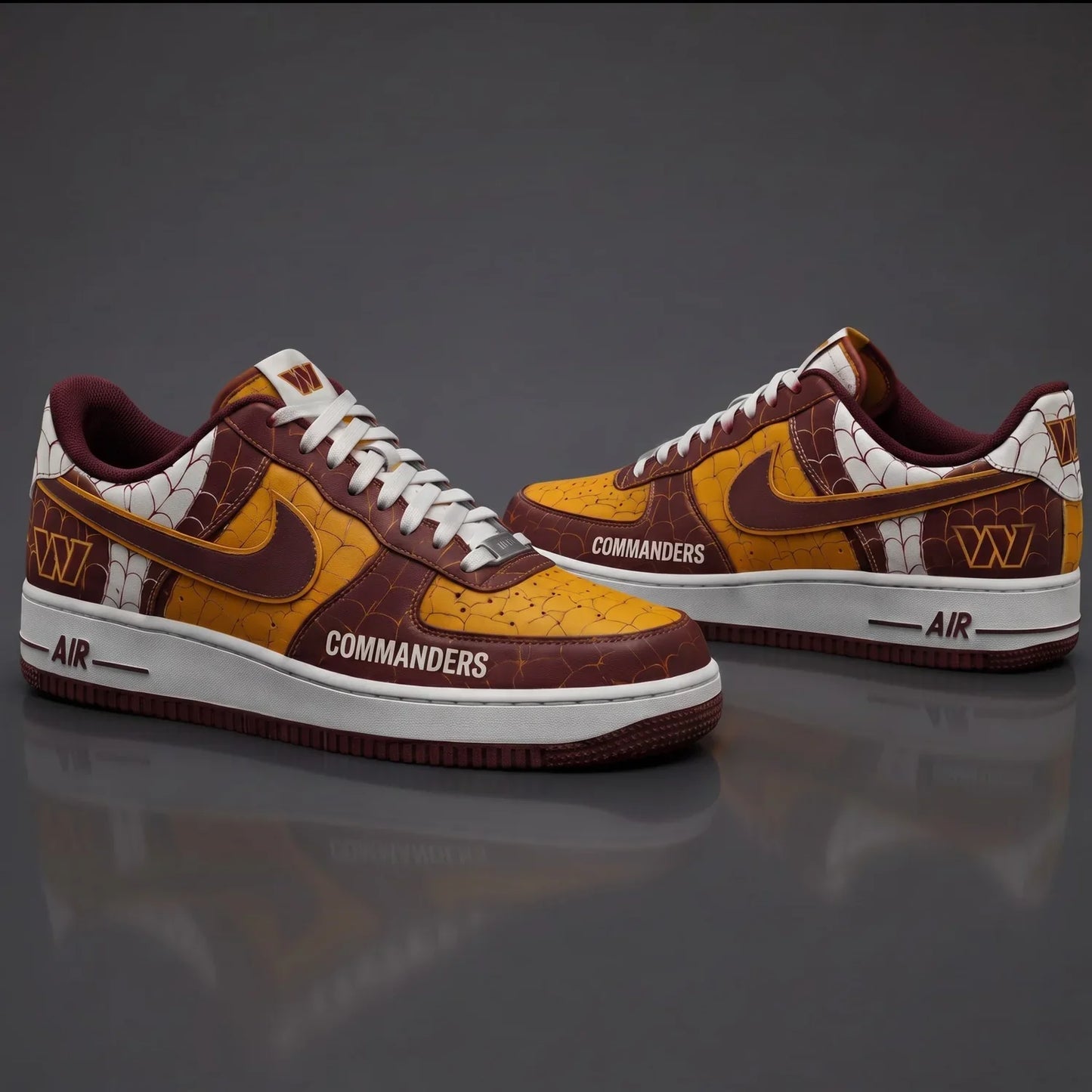 [SPECIAL OFFER] NEW CUSTOMIZED NFL12 WTC WASHINGTON COMMANDERS x SPIDER AF1 SHOES