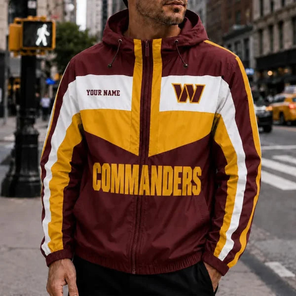 [SPECIAL OFFER] NEW CUSTOMIZED NFL12 WTC WASHINGTON COMMANDERS WINDBREAKER JACKET