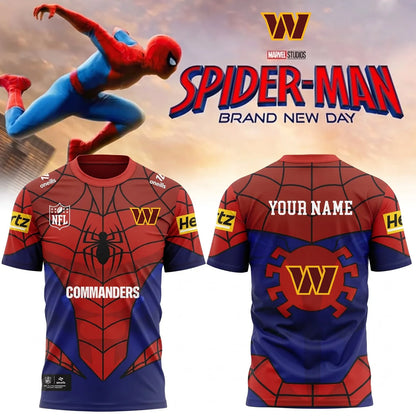 [SPECIAL OFFER] NEW CUSTOMIZED NFL12 WTC WASHINGTON COMMANDERS x SPIDER T-SHIRT, HOODIE & ZIP HOODIE